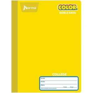 Cuaderno Norma Color College Doble Raya 100 Hojas.