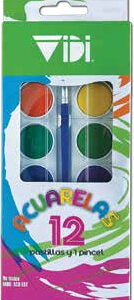 ACUARELAS EN ESTUCHE con 12 pastillas