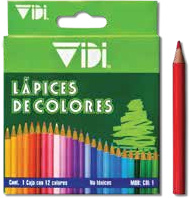 LÁPICES DE COLORES 12 colores cortos