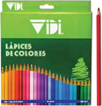 LÁPICES DE COLORES 24 colores largos