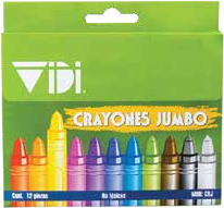 CRAYONES JUMBO 12 colores diversos