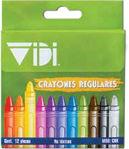 CRAYONES REGULARES 12 colores diversos