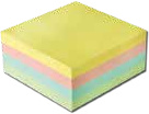 MINI CUBO DE NEÓN DE 5 COLORES con 250 hojas de 2’ X 2’